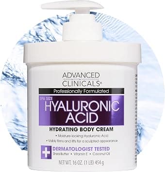 Advanced Clinicals Anti Aging Hyaluronic Acid Cream For Face Body Hands Instant Hydration For Skin Spa Size 16 Ounce (Pack of 1) One Color on Amazon.ae - Price Tracker
