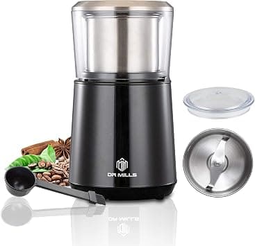 DR MILLS DM-7451 Electric coffee grinder, Dried Spice, nut, herb Grinder, detachable cup, Dishwashable, SUS304 stianlees steel on Amazon - Best Deal Finder