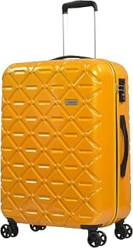 Eminent Wheeled Unisex Hard shell Luggage Macrolon Lightweight 4 Quiet 360° Double spinner Wheel Suitcase with TSA lock KG18 (Checked Luggage 24-Inch, Sunset Yellow) on Amazon - Best Deal Finder