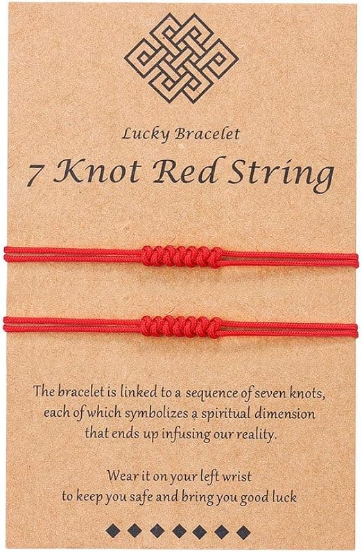 Shonyin 7 Knots Red String Bracelet Kabbalah Protection Thread Handmade String Bracelets Good Luck Gift for Women Men Boys Family on Amazon.ae - Price Tracker