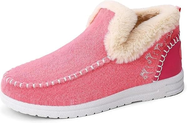 Ladmiple Snow Boots For Women Wide Width High-top Winter Boots Lace Up Warm Comfortable Outdoor Fur Lined Ankle Booties on Amazon.ae - Price Tracker