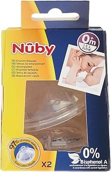 Nuby Anti-Colic Softflex Silicone Nipples/Teats For Infants And Babies With 3 Ultra Advance Valves, Months+,2 Pcs على Amazon.ae - متتبع الأسعار