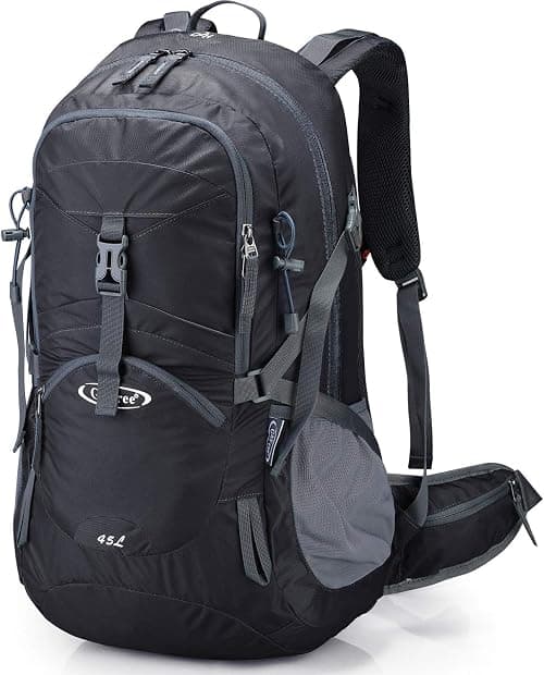 G4Free 45L Hiking Daypack Outdoor Camping Travel Backpack Rucksack Waterproof with Rain Cover for Men Women على Amazon.ae - متتبع الأسعار