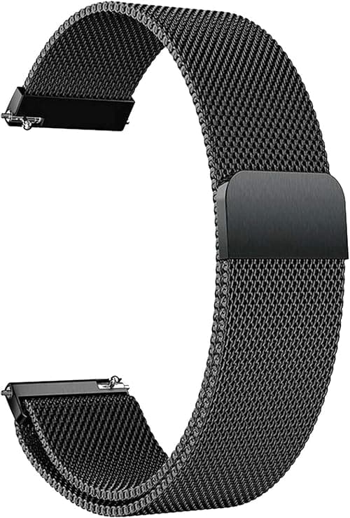 Quick Release Watch Band Compatible With Emporio Armani ART3000 Steel Metal Mesh Replacement Strap (Black) on Amazon.ae - Price Tracker