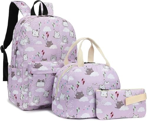 Girls School Backpacks for Kids Teens, 3-in-1 School Bag Bookbags Set with Lunch Bag Pencil Case on Amazon.ae - Price Tracker