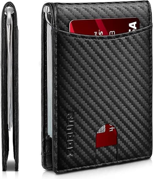 RUNBOX Top Layer Genuine Cowhide Leather Wallet for Men Slim Mens Wallet-Money Clip RFID Wallet-Gift Box, 1. on Amazon.ae - Price Tracker