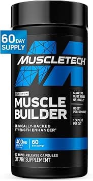 Muscletech Muscle Builder Muscle Builder | Muscle Building Supplements for Men & Women | Nitric Oxide Booster | Muscle Gainer Workout Supplement | 400mg of Peak ATP for Enhanced Strength, 60 Pills on Amazon.sa - Price Tracker