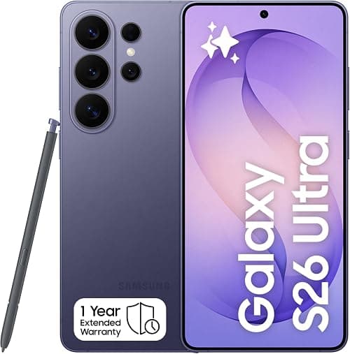 Samsung Galaxy S26 Ultra Cobalt Violet, 256GB Storage, AI Phone, 12GB RAM, Customized AP, Built-in Privacy Display, Photo Assist, 200MP Camera, 1 Year Manufacturer Extended Warranty (KSA Version) on Amazon.sa - Price Tracker