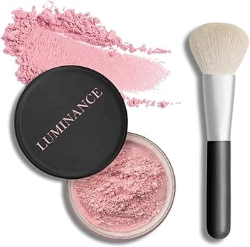 Luminance Pink Setting Powder,Loose Face Powder With Brush,Peach Matte Makeup Powder,Oil Absorbing Foundation Lightweight For All Skin Types,Long Lasting Finishing on Amazon.ae - Price Tracker
