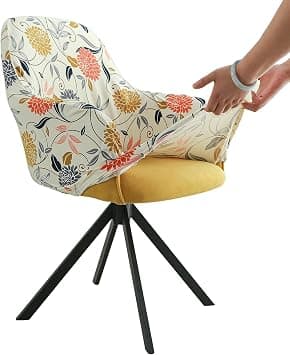 Iauddy Swivel Armchair Accent Dining Chair Cover for Office, Stretch Mid-Back Office Desk Chair Sliopcover Leisure Arm Chair Protector with arms for Living Room on Amazon.ae - Price Tracker