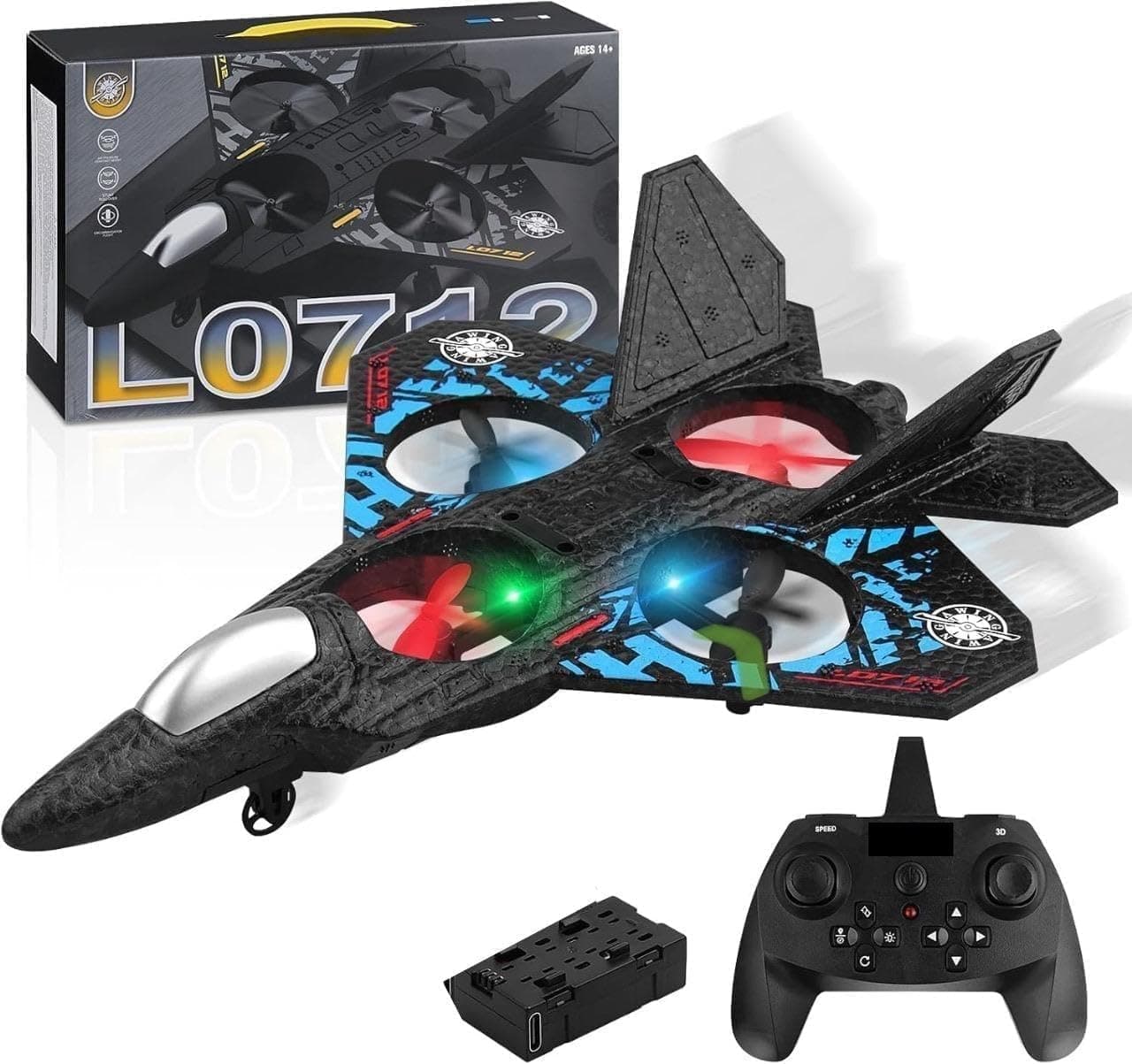 L0712 rc plane for Kids Remote Control Foam Jet Airplane Drone, Beginner Friendly RC Aircraft with Auto Hover, Durable EPP Foam Fighter Toy for Boys & Girls Ages 14+ on Amazon.ae - Price Tracker