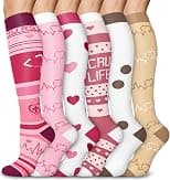 4 Pairs Copper Compression Socks for Women & Men Circulation 15-20 mmHg - Best Support for Nurses, Running - متتبع أسعار Amazon.sa