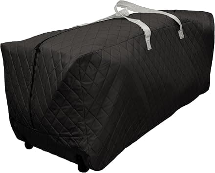 Extra Large (75 Gallon) Heavy Duty Rolling Black Duffle Bag – Quilted, Durable Moving & Storage Bag with Wheels for Dorm, Holiday, Travel or Seasonal Use in Black by Simple Living Solutions على Amazon.ae - متتبع الأسعار