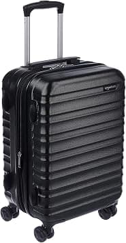 Amazon Basics Hardside Carry On Spinner Luggage- 20 inch (50cm), Material: ABS, Black on Amazon.sa - Price Tracker