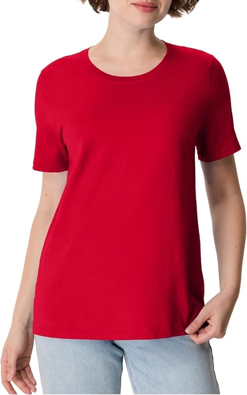 Hanes Women's Perfect-T Short Sleeve Cotton Crewneck T-Shirt on Amazon.sa - Price Tracker