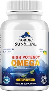 Nordic Sunshine High Potency Omega 1280mg, Omega, 100 Softgels على Amazon.ae - متتبع الأسعار
