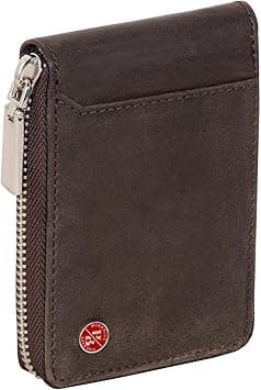 HORNBULL Steve RFID Blocking Leather Wallet for Men | Vertical Credit Debit Card Holder, Coffee Brown, 2 cm x 9 cm x 12 cm, Zip Around Wallet on Amazon.ae - Price Tracker