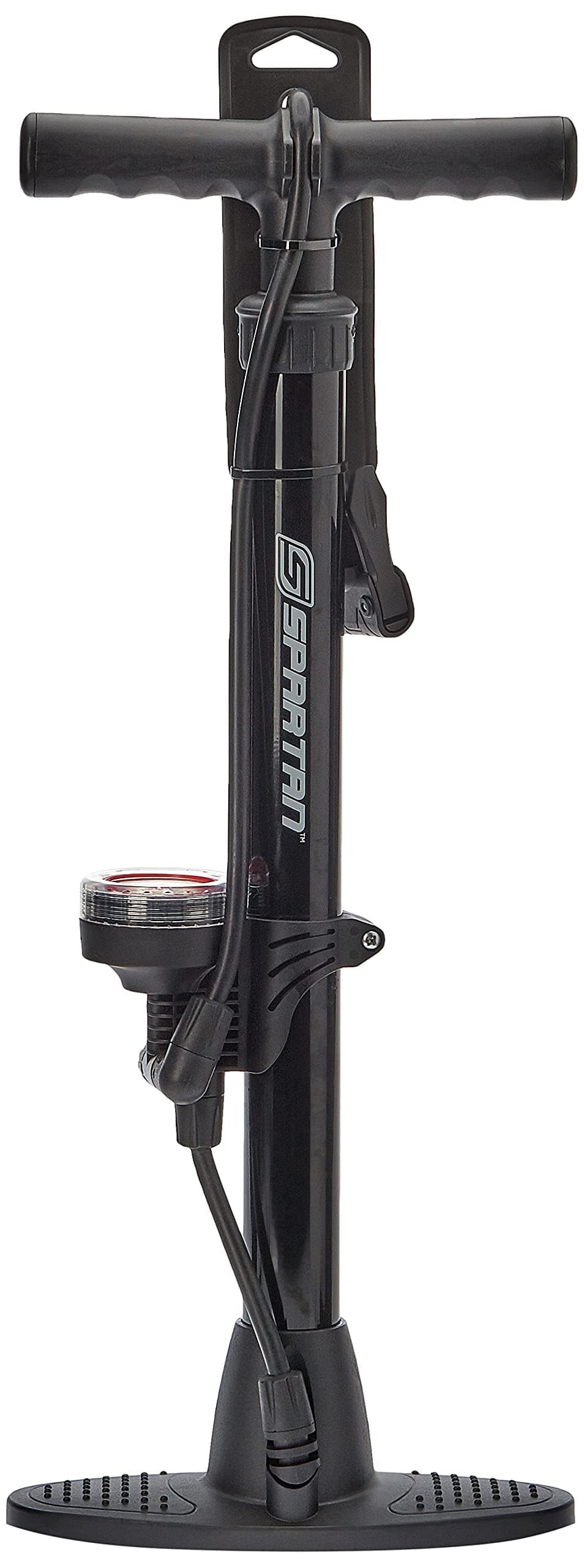 Spartan Bicycle Floor Pump for Home & Road Use – Dual Valve Head for Schrader & Presta | Co-Molded T-Handle Grip | Heavy-Duty Aluminum Barrel with Stable Base for Fast, Reliable Bike Inflation on Amazon.ae - Price Tracker