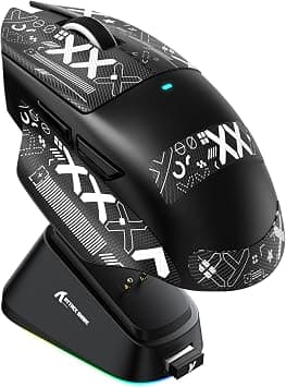 ATTACK SHARK V6 Wireless Gaming Mouse with RGB Charging Dock, 25K DPI PAW3311 Sensor, 1K Polling Tri-Mode Ergonomic PC Mice, 5 Programmable Bottons, Cloud-Based AI Driver for Win/Mac,Black&Tape on Amazon - Best Deal Finder