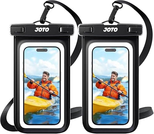 JOTO Waterproof Phone Pouch IPX8 Universal Waterproof Case Dry Bag Phone Protector for iPhone 17 16 15 14 13 12 11 Pro Max Air Plus XS XR X 8 Galaxy S23 S22 S21 S20 Pixel Up to 7" -2 Pack, Black on Amazon.ae - Price Tracker