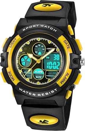 Kids Watch, Boys Watches Ages 5-15, Analog Digital Watch for Kids Watch Boys Girls, Kids Waterproof Watch with Alarm Clock Stopwatch Wrist Watch, Birthday Gifts on Amazon.ae - Price Tracker