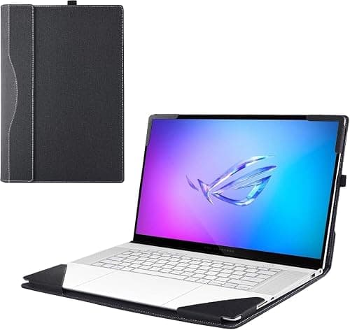 Gruattreay Cover Case Compatible with ASUS ROG Zephyrus G14 2026 GU405 14-inch Laptop PU Leather Detachable Notebook Sleeve Computer Bag Protective (Black Gray) على Amazon.ae - متتبع الأسعار