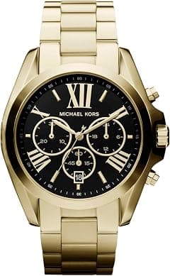 Michael Kors Bradshaw Watch for Women, Chronograph movement with Stainless steel or Leather strap - متتبع أسعار Amazon.sa