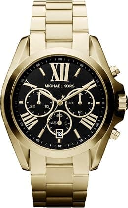 Michael Kors Bradshaw Watch for Women, Chronograph movement with Stainless steel or Leather strap - متتبع أسعار Amazon.sa