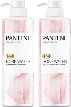 Pantene Sulfate Free Shampoo and Conditioner Set, Rose Water, Soothing and Moisturizing, Infused with Vitamin B5, for all Hair Types, Safe for Color Treated Hair, Pro-V Blend, 17.9 Fl Oz Each, 2 Pack on Amazon.ae - Price Tracker