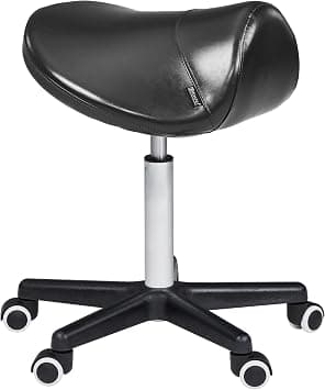 Master Massage Equipment Ergonomic Swivel Saddle Rolling Hydraulic Stool in Black for Clinic, Spas, Salons, Debtists, Classrooms, Home, Office على Amazon.ae - متتبع الأسعار