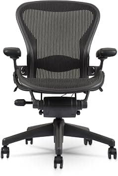 Certified Refurbished Aeron Chair Size B | Fully Adjustable Ergonomic Mesh Office Chair with Lumbar Support, Tilt Limiter, and Roller Index Arm Adjustments (NO HEADREST) on Amazon.ae - Price Tracker