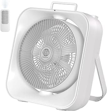 AOY Desk Fan D7 Rechargeable Table Fan with Remote, 12000mAh Battery, 20dB Quiet Desktop Fan Air Circulator 20.7 m³/min, 120° Oscillating Fan, 8 Speeds 3 Modes 4H Timer for Bedroom Office Camping على Amazon.ae - متتبع الأسعار
