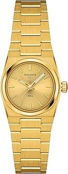 Tissot PRX Quartz, Gold PVD Dial, 25mm Watch for Women, Gold PVD Stainless Steel Case and Bracelet, Swiss Quartz Movement, T1370103302100 on Amazon.ae - Price Tracker