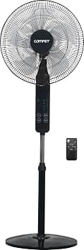 16 inch Pedestal Stand Fan with Remote Control and Led Display, Wide Oscillation, 3 Speed Levels & Adjustable Height, 5 Leaf AS Blade & 7.5 Hours Timer, Perfect for Homes, Offices & Bedrooms. on Amazon.ae - Price Tracker