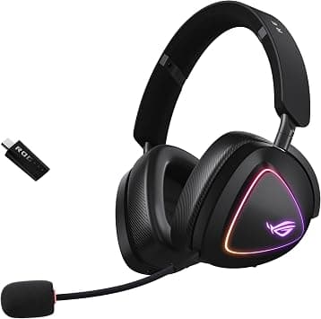 ASUS ROG Delta II Wireless Gaming Headset (BT, ROG SpeedNova 2.4GHz, 3.5mm, 50mm Titanium-Plated Drivers, 10mm Super-Wideband Mic, 110HR Battery, DualFlow Audio, for PC, Switch, PS5, Xbox)- Black on Amazon - Best Deal Finder