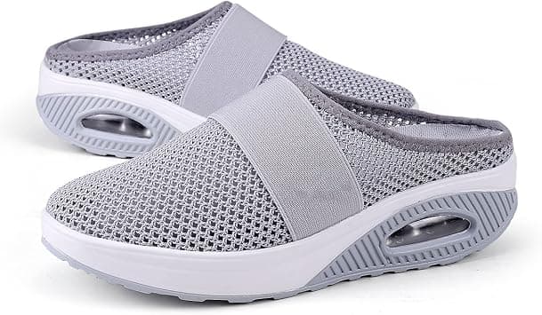 Women's Air Cushion Slip-On Walking Shoes, Orthopedic Diabetic Walking Shoes, Maximum Cushioning, Multi-purpose, Grey, Multiple sizes (5/6/7/8/9/10/11/12) on Amazon.ae - Price Tracker