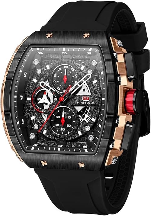 AIMES Watch Wristwatch for Men Fashion Casual Cool Big Dial Watch Luminous Waterproof Sport Analog Quartz Business Mens Watches Silicon Strap Dress Watch on Amazon.ae - Price Tracker