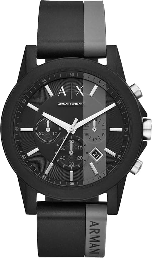 A|X Armani Exchange Chronograph Dress Watch for Men with Stainless Steel, Silicone or Leather Band on Amazon.ae - Price Tracker