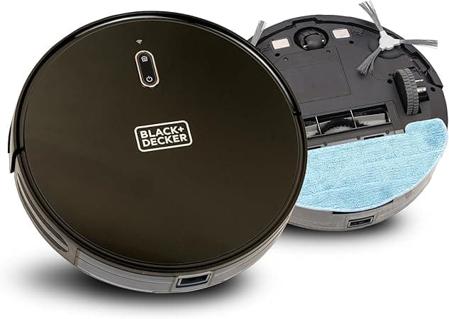 BLACK+DECKER Robotic Vacuum Cleaner and Mop, Alexa Enabled, 2150 Pa Suction, 120 Min Runtime, Self-Charging, Smart App Control, Visual Mapping, Black - BRVA425B00-B5 on Amazon.ae - Price Tracker