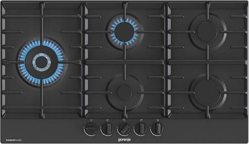 Gorenje Gw951Mb, 60 cm Built In Gas Hob, 5 Gas Burners, Cast Iron Pan Support, One Hand Ignition, Balck,1 Year Warranty on Amazon.ae - Price Tracker