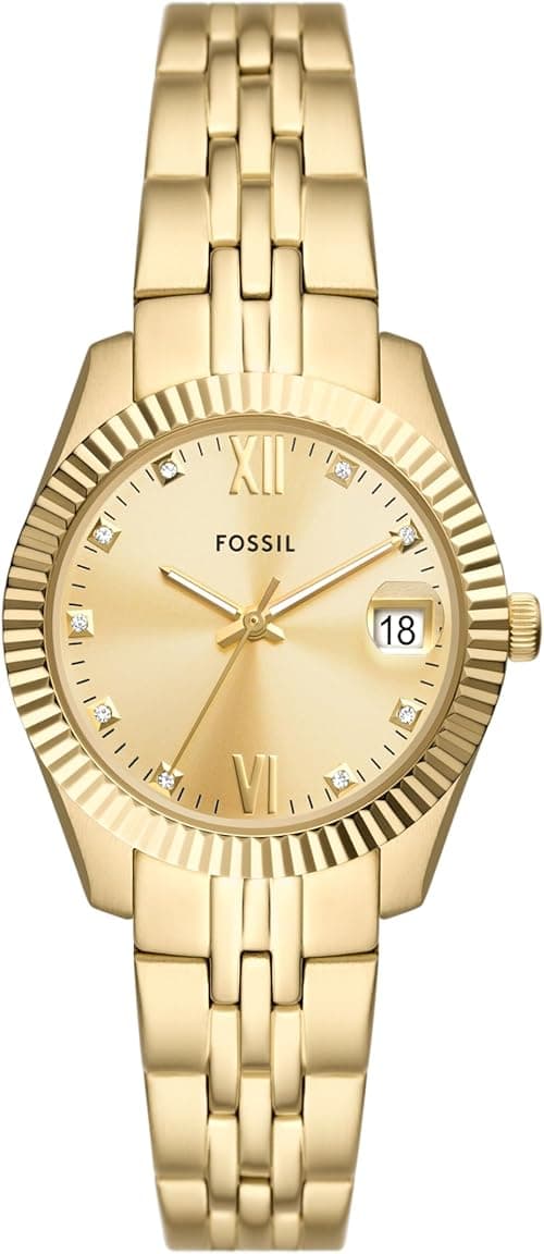Fossil Scarlette Women's Sports Watch with Stainless Steel Bracelet or Genuine Leather Band on Amazon.ae - Price Tracker