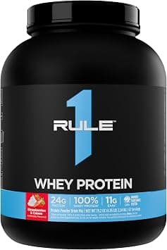 Rule One 100% Whey Protein with Eaa and Bcaa 5.24 Pounds Flavor Strawberries & Crème on Amazon - Best Deal Finder