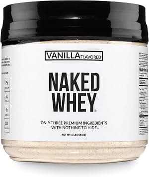 Naked Vanilla Whey Protein 1LB – Only 3 Ingredients, All Natural Grass Fed Whey Protein Powder + Vanilla + Coconut Sugar- GMO-Free, Soy Free, Gluten Free. Aid Muscle Growth & Recovery - 12 Servings on Amazon.ae - Price Tracker
