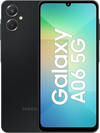 Samsung Galaxy A06 5G (Black, 4GB RAM, 64GB Storage) | 17.13 cm HD+ Display | 50MP Dual Camera | 5000mAh Battery | IP54 Rated | Expandable Storage | Works Worldwide | Indian Version on Amazon.ae - Price Tracker