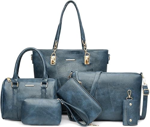 2E-youth womens Purses and Handbags Set tote handbag satchel shoulder bag purse on Amazon.ae - Price Tracker