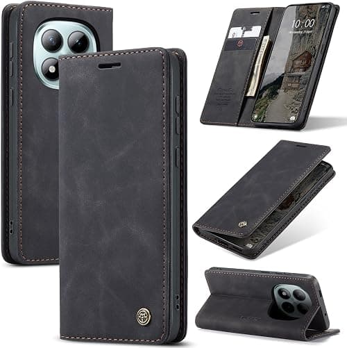 Wallet Case for Xiaomi Redmi Note 15 Pro Plus 5G, Black | Note Pocket 2-in-1 Faux Leather Flip Wallet Case – Magnetic Clasp, Built-in Kickstand, 2 Card Slots, Velvet-Soft Touch on Amazon.ae - Price Tracker