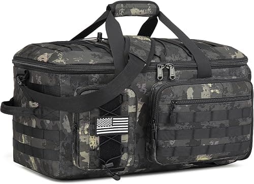 50L Gym Bags for Men, 3 in 1 Travel Duffle Bag with Shoe Compartment, Tactical Backpack for Overnight Weekender Deployment, Dark CM, 50L, 3 in 1 Tactical Duffle Bag Backpack on Amazon - Best Deal Finder