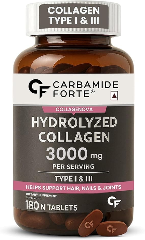 Carbamide Forte Hydrolyzed Collagen Tablets for Women & Men | Hydrolyzed Collagen Peptides with Type 1 & 3 for Women & Men | 3000mg - 180 Tablets on Amazon.ae - Price Tracker