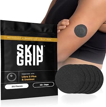 Skin Grip CGM Patches for Freestyle Libre 3 (20-Pack), Waterproof & Sweatproof for 10-14 Days, Pre-Cut Adhesive Tape, Continuous Glucose Monitor Protection (Black) on Amazon.ae - Price Tracker