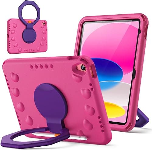 JETech Kids Case for iPad (A16) 11th/10th Gen, Plum | For 2025/2022 Model, 360° Rotating Handle Stand, Shockproof Lightweight, Pencil Holder on Amazon.ae - Price Tracker